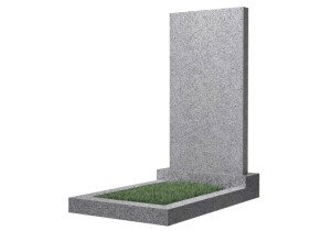 Памятник прямоугольный светло-серый гранит