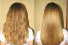 Ламинирование волос средней длины