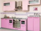Розовая кухня на заказ