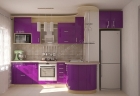 Фиолетовая кухня на заказ