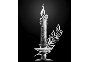 Гравировка горящей свечи на памятнике №5