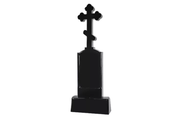 Памятник с крестом из литьевого камня №4