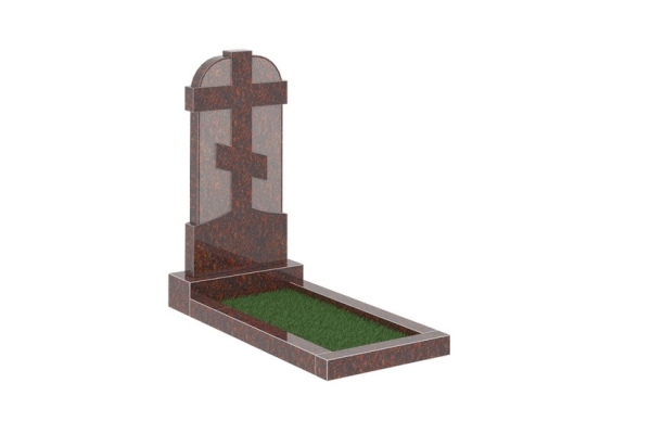 Гранитный памятник с крестом «Крест бучарда»