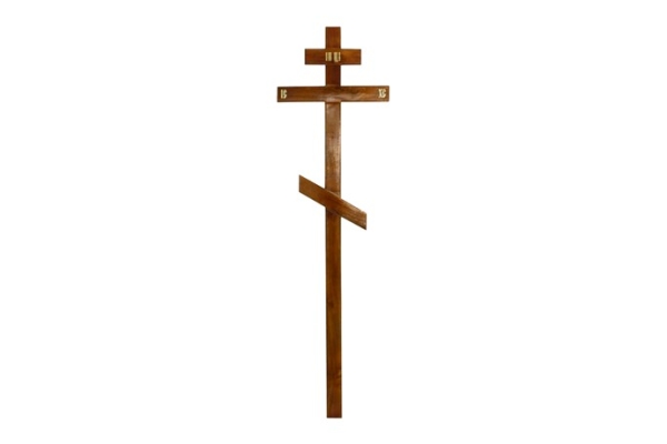 Деревянный крест на могилу «Стандарт» темный